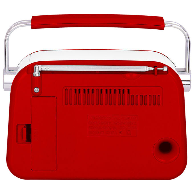 Trevi Radio Portatile Multibanda Rosso RDA 70 BR, USB Micro SD