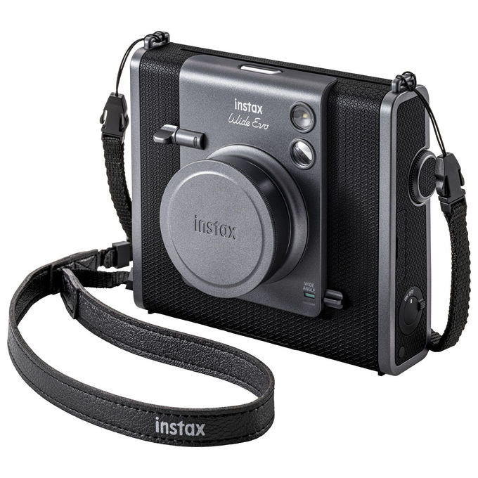 Fujifilm WIDE EVO Instax Fotocamera Istantanea Ibrida Grandangolare 16mm f-2.4 100 Combinazioni Effetti Bluetooth USB-C colore Nero