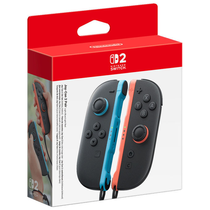 Nintendo 10015102 Joy-Con 2 Controller Joystick Bluetooth Analogico Digitale Nintendo Switch 2 colore Nero Blu Rosso