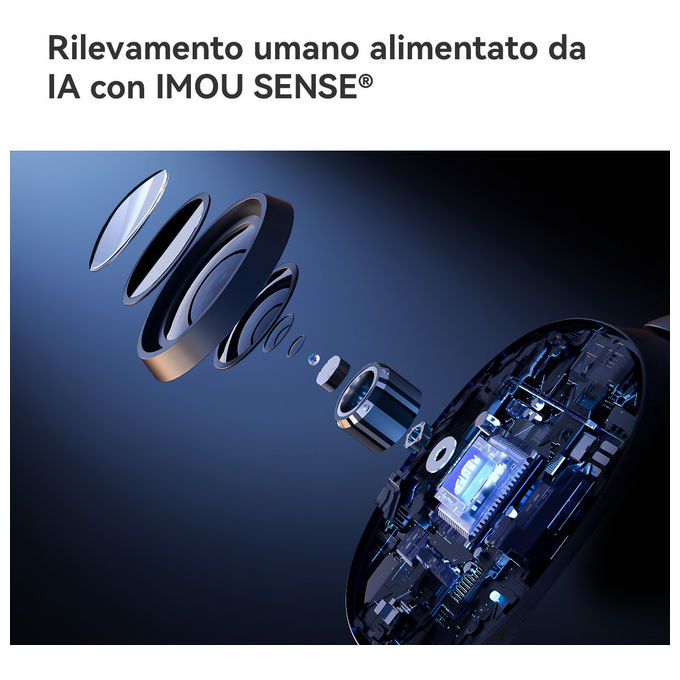 Imou IPC-B7ED-5M1TEA-EU FSP14 AOV PT Kit Telecamera da Esterno 4G Wi-Fi 5MP 3K PTZ Batteria 10000mAh Pannello Solare 5W IP66 SIM inclusa colore Bianco