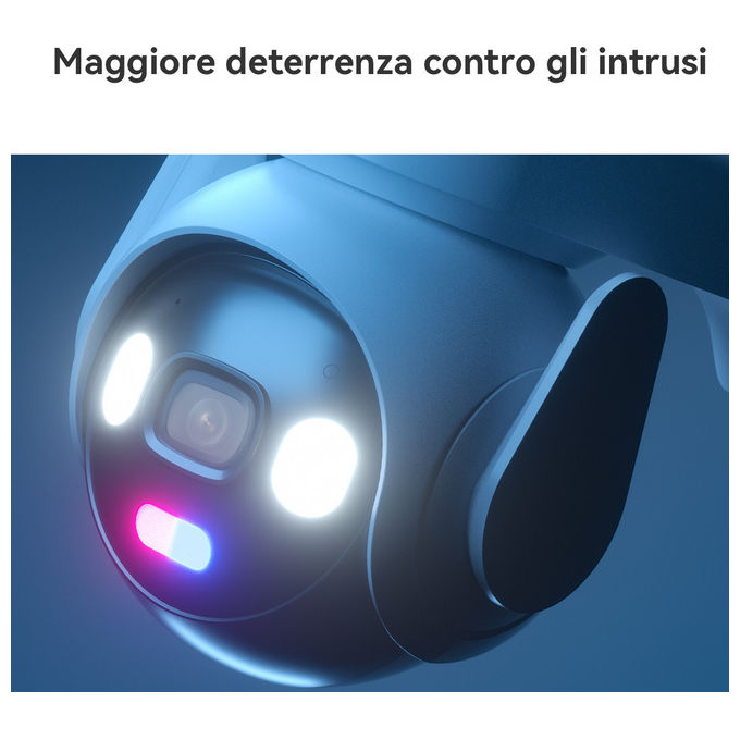 Imou IPC-B7ED-5M1TEA-EU FSP14 AOV PT Kit Telecamera da Esterno 4G Wi-Fi 5MP 3K PTZ Batteria 10000mAh Pannello Solare 5W IP66 SIM inclusa colore Bianco