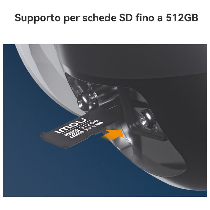 Imou IPC-B7ED-5M1TEA-EU FSP14 AOV PT Kit Telecamera da Esterno 4G Wi-Fi 5MP 3K PTZ Batteria 10000mAh Pannello Solare 5W IP66 SIM inclusa colore Bianco