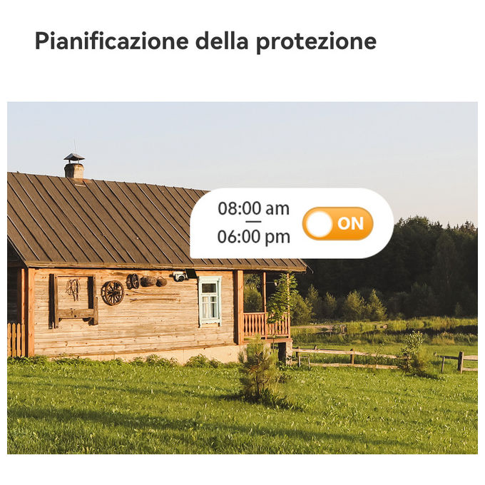 Imou IPC-B7ED-5M1TEA-EU FSP14 AOV PT Kit Telecamera da Esterno 4G Wi-Fi 5MP 3K PTZ Batteria 10000mAh Pannello Solare 5W IP66 SIM inclusa colore Bianco