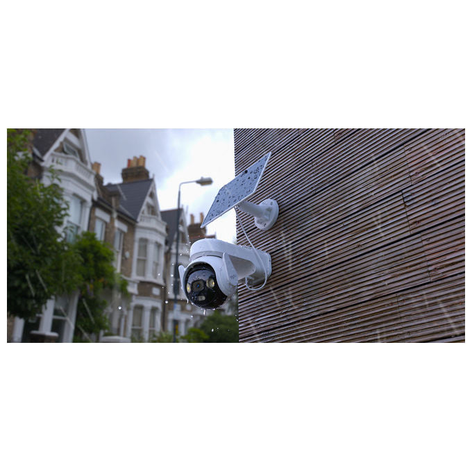 Imou IPC-B7ED-5M1TEA-EU FSP14 AOV PT Kit Telecamera da Esterno 4G Wi-Fi 5MP 3K PTZ Batteria 10000mAh Pannello Solare 5W IP66 SIM inclusa colore Bianco