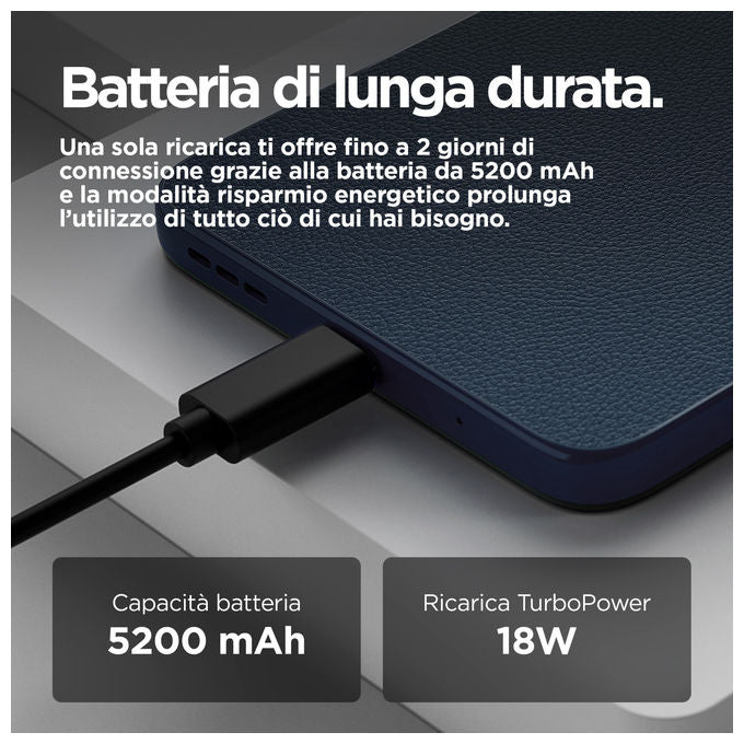Motorola PB6S0013FR Moto E15 Smartphone 4G 6.67'' 2 GB RAM 64 GB Android 14 Go Doppia SIM 5200 mAh colore Blu