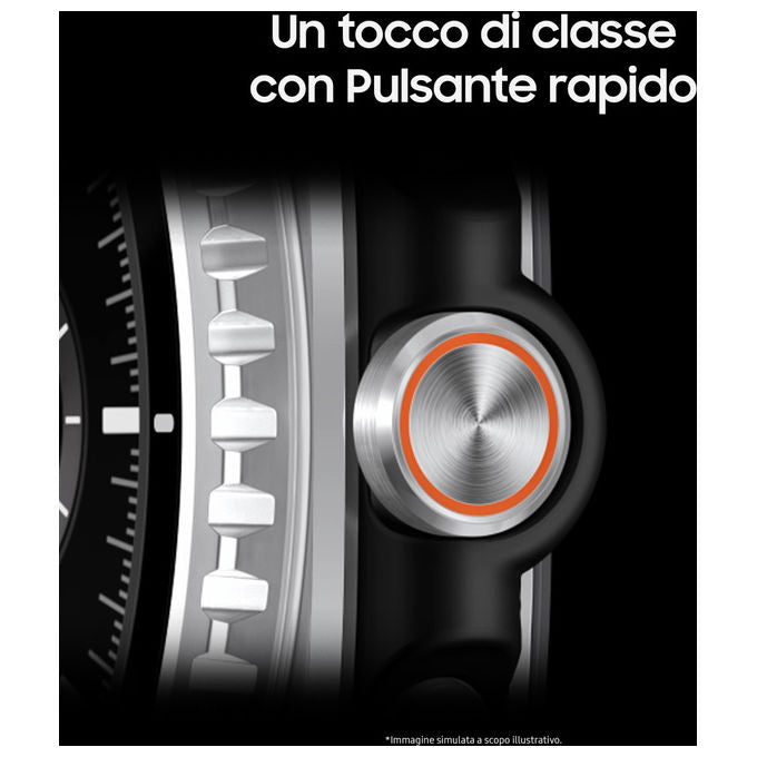 Samsung SM-L500NZKAITV Galaxy Watch8 Classic Smartwatch 46mm Super AMOLED Wear OS 2 GB 64 GB Bluetooth NFC GPS colore Nero