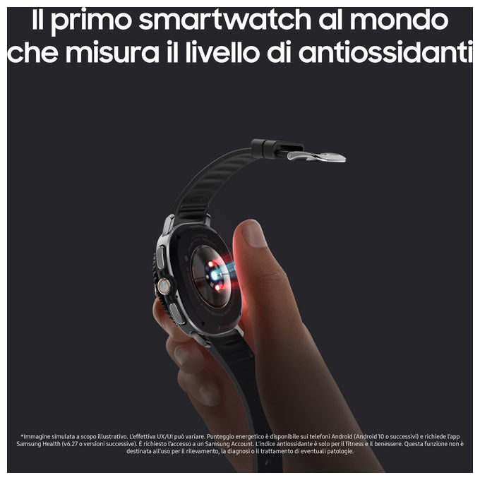 Samsung SM-L500NZKAITV Galaxy Watch8 Classic Smartwatch 46mm Super AMOLED Wear OS 2 GB 64 GB Bluetooth NFC GPS colore Nero