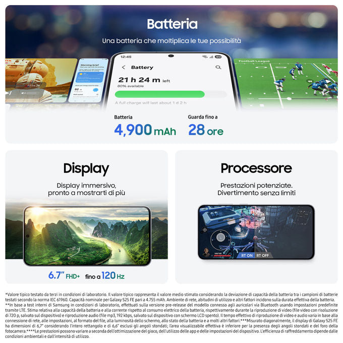 Samsung Galaxy S25 FE, Smartphone 256GB 8GB RAM Jetblack