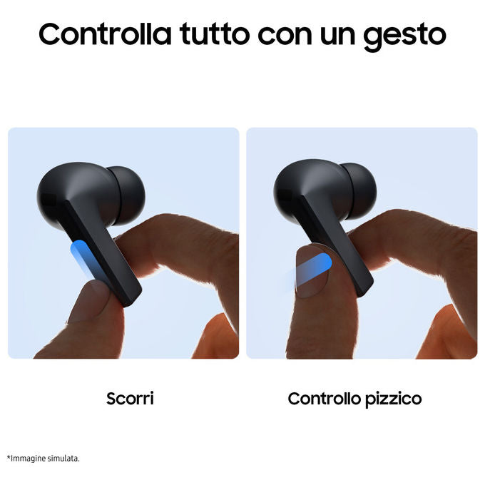 Samsung SM-R420NZKAITV Galaxy Buds3 FE Auricolari Wireless In-ear TWS ANC Audio 360 Gemini AI IP54 Autonomia 30h colore Nero