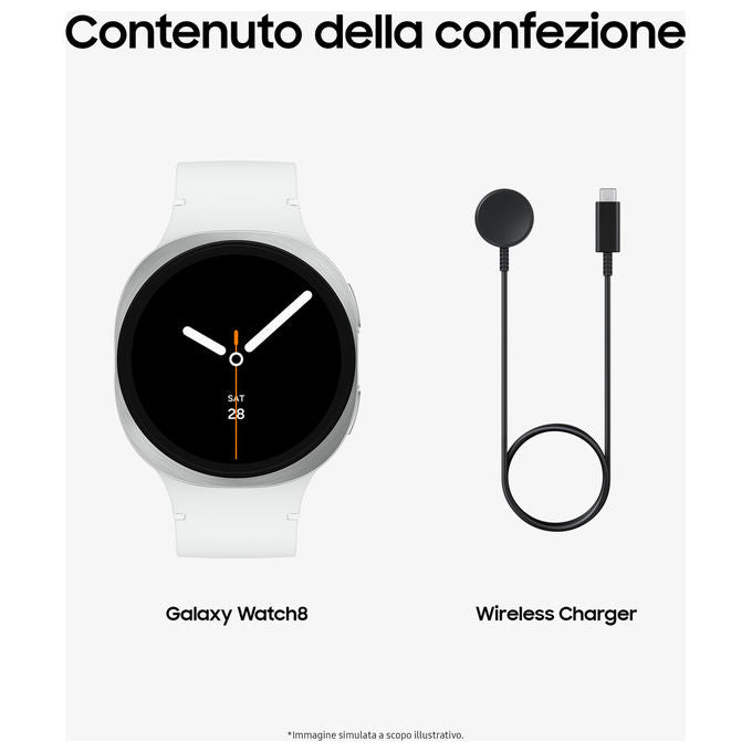 Samsung Galaxy Watch8 44mm Bluetooth Argento Orologio Smart