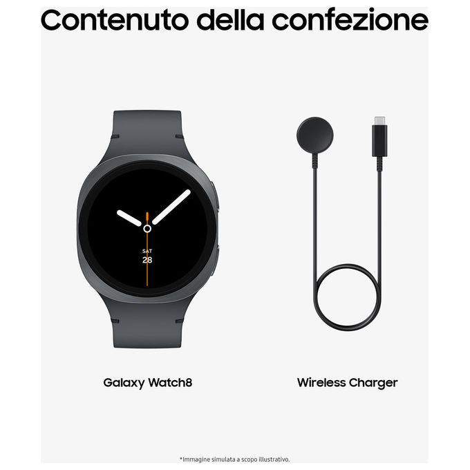 Samsung Galaxy Watch8 Smartwatch 40mm Bluetooth Grigio Scuro