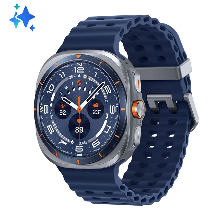 Samsung SM-L705FZB2ITV Galaxy Watch Ultra 2025 Smartwatch 47mm LTE Super AMOLED 590 mAh 2 GB 64 GB Wear OS colore Blu Titanio