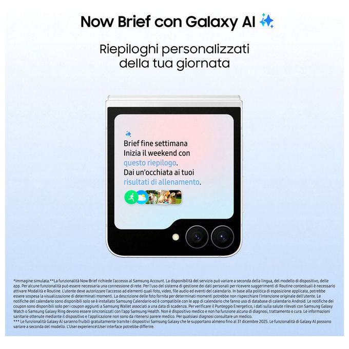 Samsung Galaxy Z Flip7 FE Smartphone 256GB 8GB Bianco