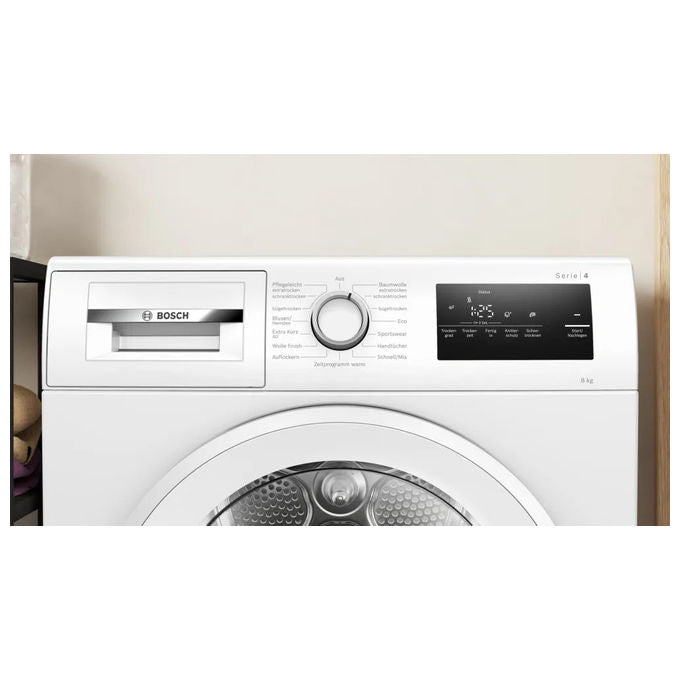 Bosch WTH85V94 Asciugatrice Pompa di Calore 8 Kg Classe D AutoDry 62 dB EasyClean (84x60x61 cm) colore Bianco