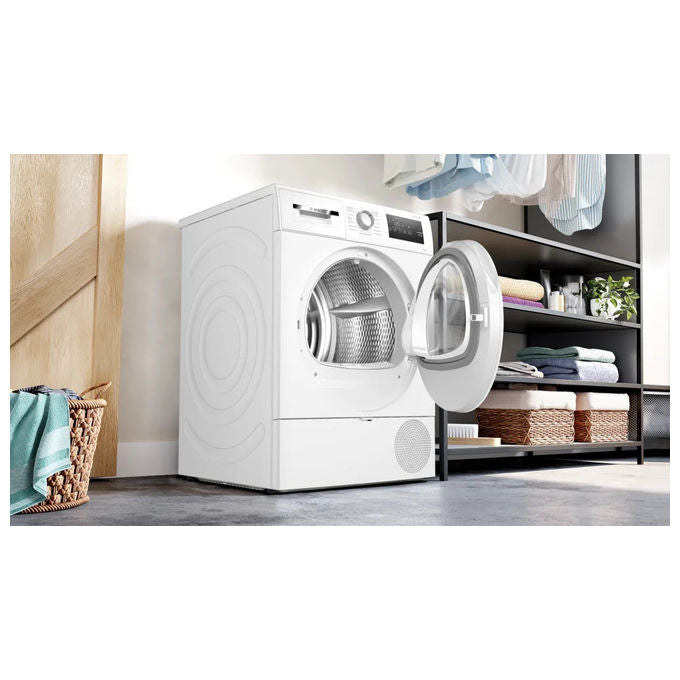 Bosch WTH85V94 Asciugatrice Pompa di Calore 8 Kg Classe D AutoDry 62 dB EasyClean (84x60x61 cm) colore Bianco