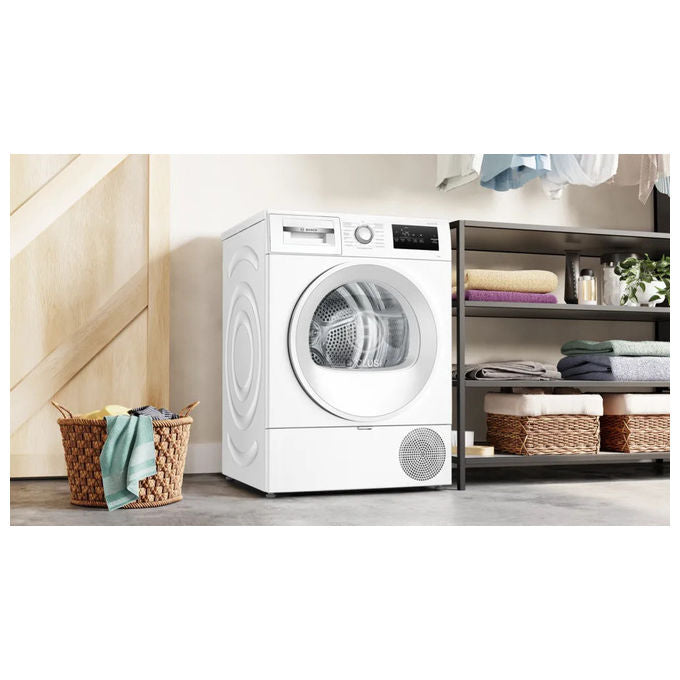 Bosch WTH85V94 Asciugatrice Pompa di Calore 8 Kg Classe D AutoDry 62 dB EasyClean (84x60x61 cm) colore Bianco