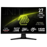 MSI 9S6-3CE31T-004 MAG 274CXF Monitor Gaming Curvo 27'' Full HD 1920x1080 Rapid VA 280Hz 0,5ms AMD FreeSync Premium colore Nero