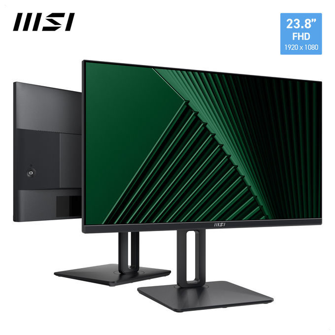 MSI PRO MP245PG Monitor PC 23,8'' IPS Full HD 1920x1080 100Hz 1ms Pivot Regolazione Altezza HDMI DisplayPort colore Nero