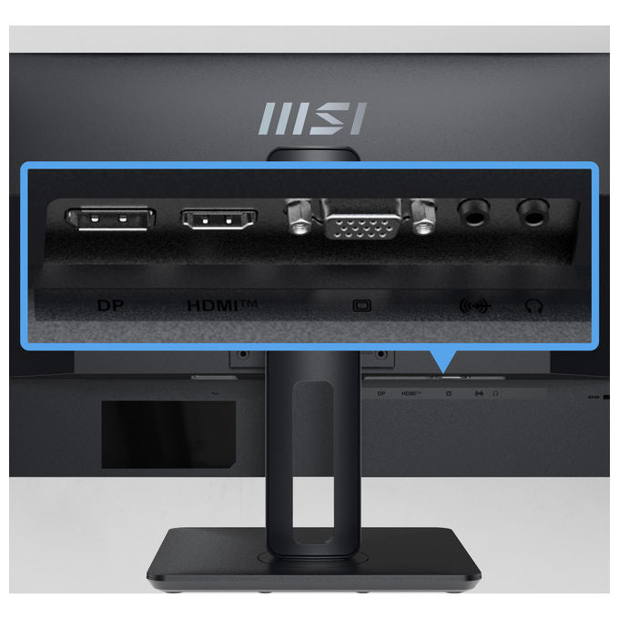 MSI PRO MP245PG Monitor PC 23,8'' IPS Full HD 1920x1080 100Hz 1ms Pivot Regolazione Altezza HDMI DisplayPort colore Nero