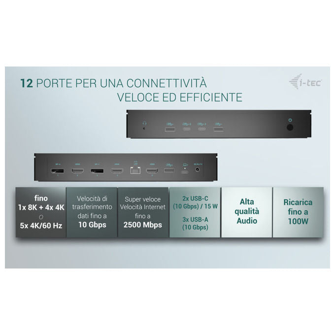 I-tec Docking Station Universal 5x 4K-60Hz Power Delivery 100W