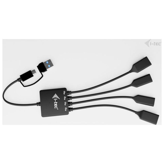 I-tec Hub Usb-c-usb-a 4 Porte con 2x Usb-c e 2x Usb-a
