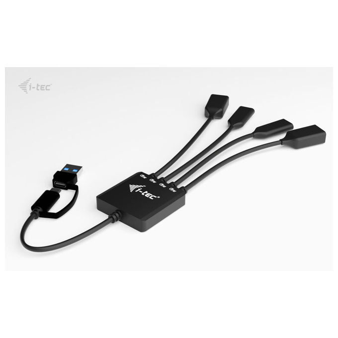 I-tec Hub Usb-c-usb-a 4 Porte con 2x Usb-c e 2x Usb-a