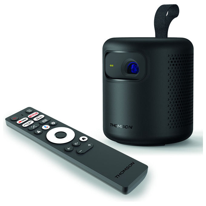 Thomson PG35B Vega Videoproiettore LED Smart Portatile 4K UHD 600 ANSI Lumen Google TV Batteria Dolby Digital+ colore Nero