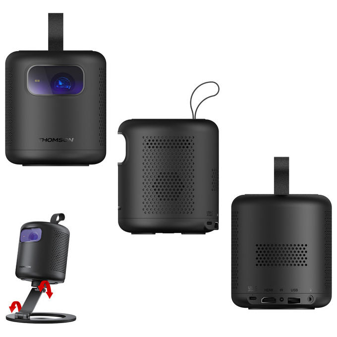Thomson PG35B Vega Videoproiettore LED Smart Portatile 4K UHD 600 ANSI Lumen Google TV Batteria Dolby Digital+ colore Nero