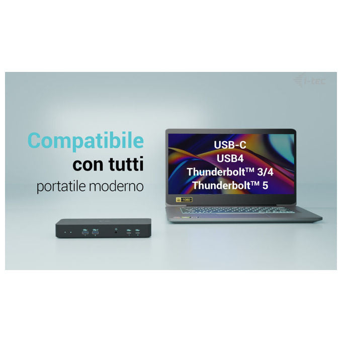 I-tec Docking station USB-C Triple Display 4K alimentazione 100W