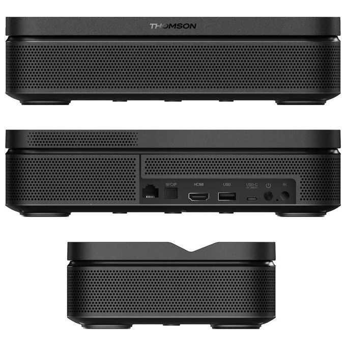 Thomson PG55B Sirius Proiettore Laser RGB Smart Ottica Ultra-Corta Full HD 1080p 600 ANSI Google TV HDR10+ Batteria colore Nero