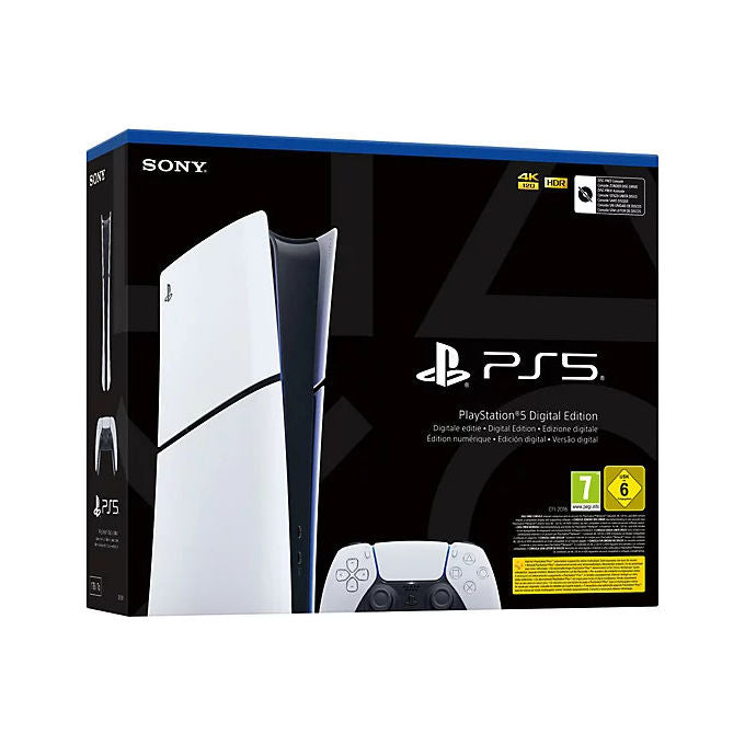 Sony CFI-2100 PlayStation 5 Digital Edition Console 825 GB SSD Wi-Fi 6 8K 120 Hz colore Nero Bianco