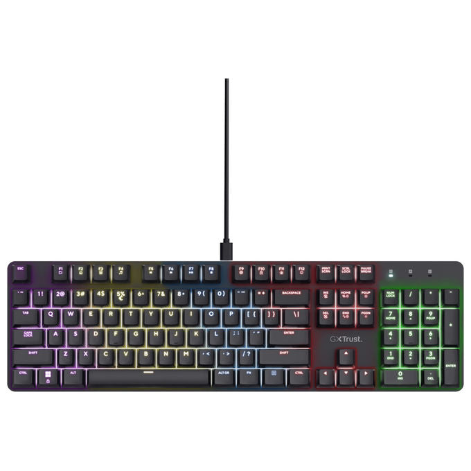 Trust GXT 871 Zora Tastiera Gaming Meccanica Italiana Nera