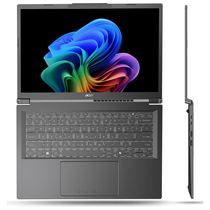 Acer Notebook Aspire 14 AI A14 52M 5067 Intel Core Ultra 5 16GB RAM 512GB SSD 14 pollici OLED Grigio colore Grigio