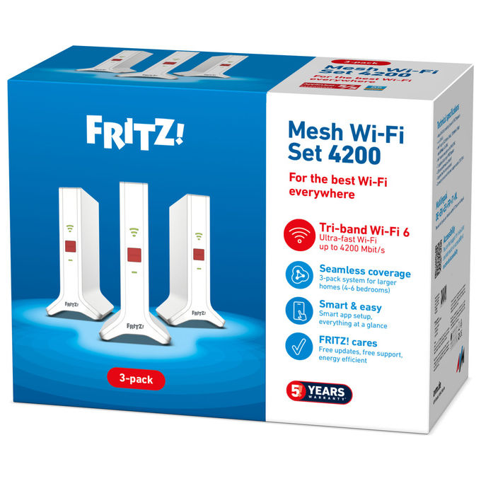 Fritz! Mesh Set 4200 3-Pack Wi-Fi 6E Dual-band