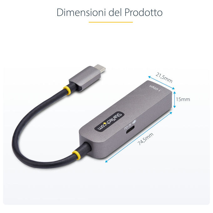 Startech.com Adattatore Ethernet USB-C 1Gbps con PD 100W