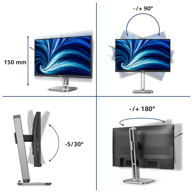 Philips Monitor 23.8'' Full HD 120Hz IPS Grigio
