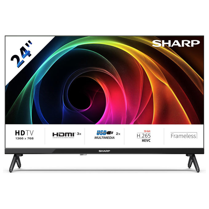 Sharp Tv Led 24 Pollici Hd Ready Nero
