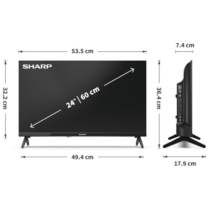 Sharp Tv Led 24 Pollici Hd Ready Nero