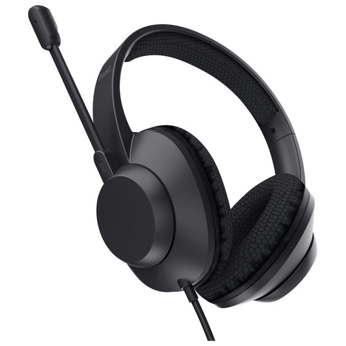 Trust 25462 Ayda Max Cuffie a Padiglione Cablate USB Type-C USB Type-A Microfono ENC Cuscinetti Ecopelle colore Nero