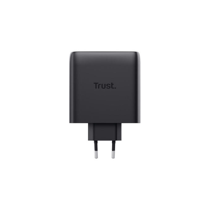 Trust 25527 Maxo Caricabatteria USB-C GaN 2 Porte 100W Ricarica Rapida Power Delivery 3.0 PPS colore Nero