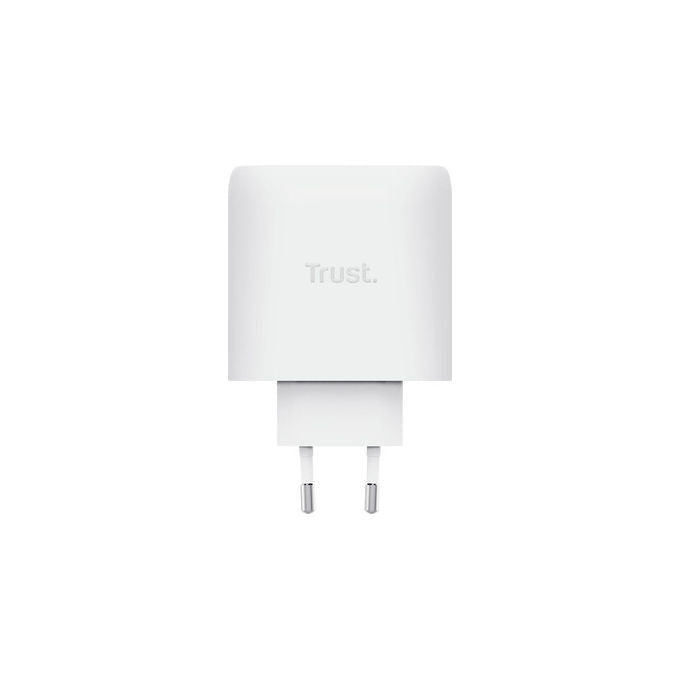 Trust Caricabatteria USB-C GaN 65W Ricarica Rapida con Cavo 2m Bianco