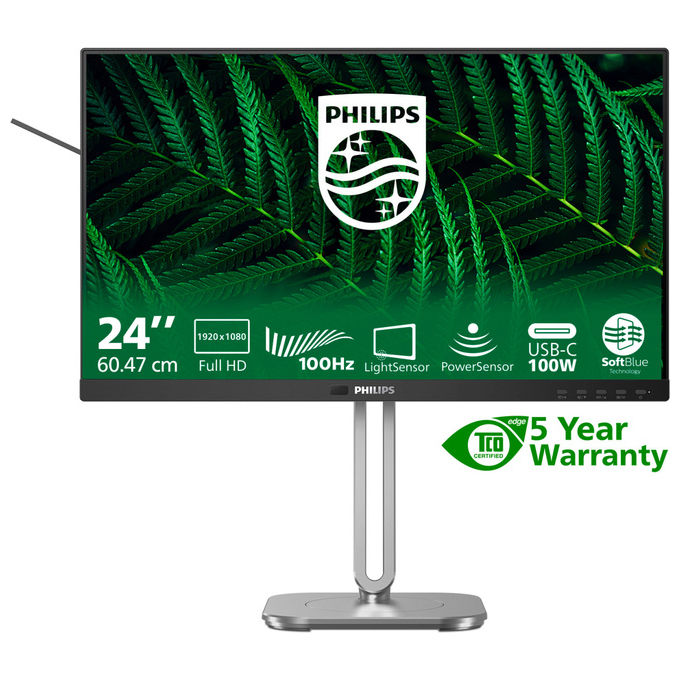 Philips Monitor 23.8'' Full HD LCD 24B2G5301-00 Nero