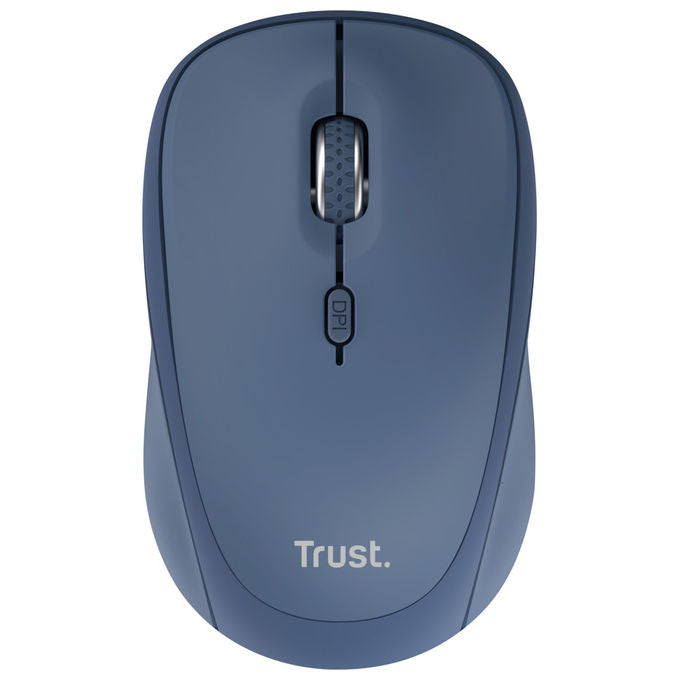 Trust Yvi+ Mouse Wireless Bluetooth Ottico 1600 DPI Ambidestro Blu