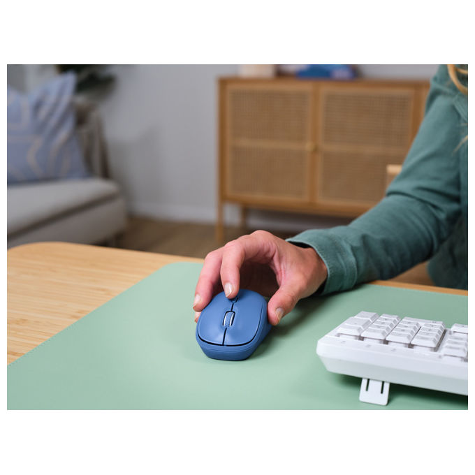 Trust Yvi+ Mouse Wireless Bluetooth Ottico 1600 DPI Ambidestro Blu