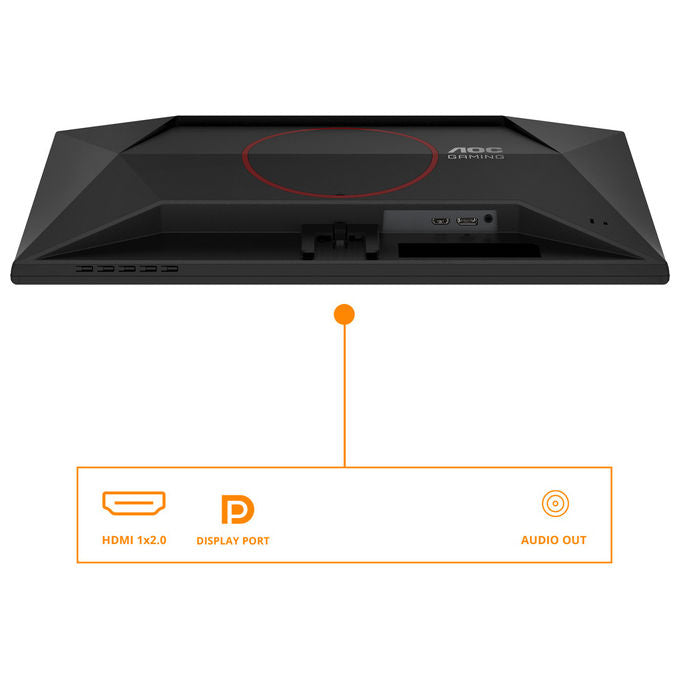 AOC 25G42E G4 Monitor Gaming 24.5'' Full HD Fast IPS 180Hz 1ms HDR10 Adaptive Sync colore Nero Rosso