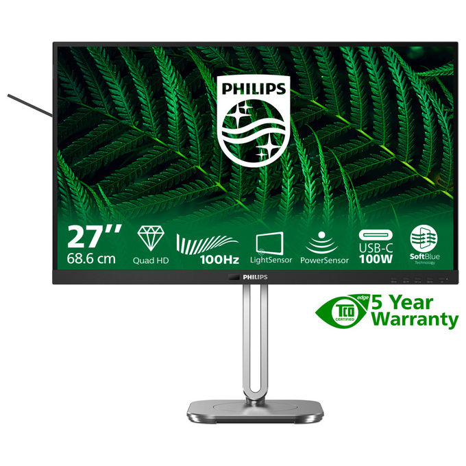 Philips Monitor 27B2G5601 da 27'' Quad HD IPS 100Hz Nero