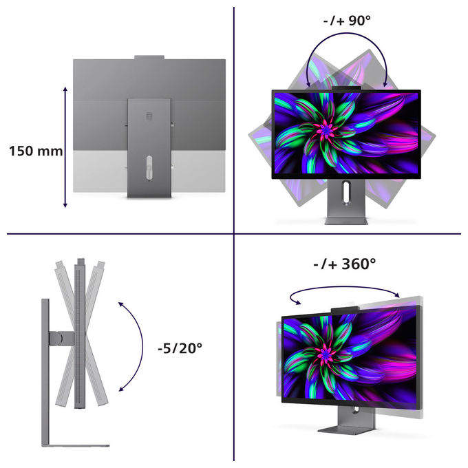 Philips Brilliance 27E3U7903 Monitor 27'' 5K Ultra HD Grigio