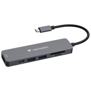 Verbatim Hub USB-C 3.2 Gen 1 Grigio con HDMI e Lettore Schede