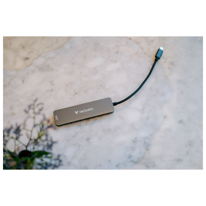 Verbatim Hub USB-C 3.2 Gen 1 Grigio con HDMI e Lettore Schede