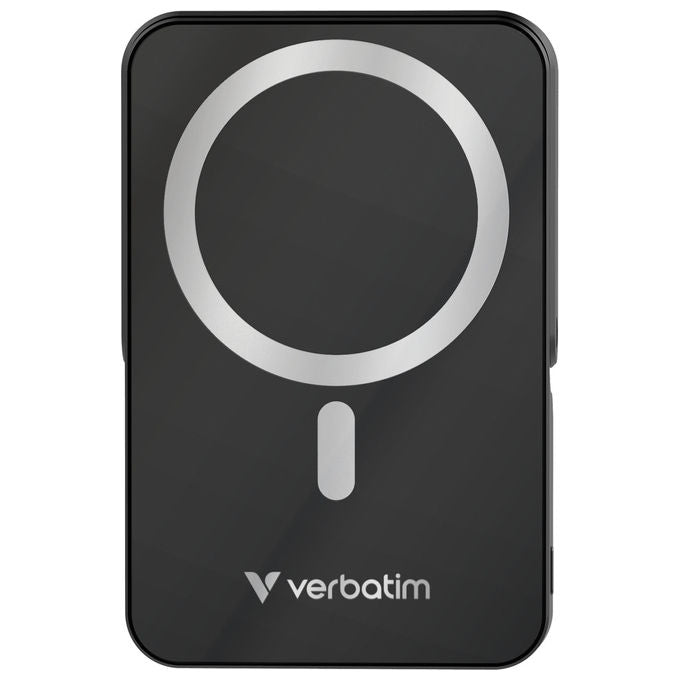 Verbatim Power Bank 10000 mAh Magnetico Wireless con Ricarica Rapida Nero